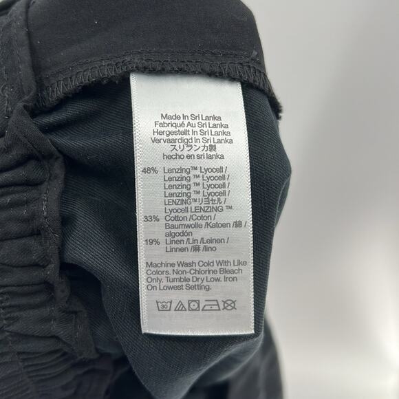 Madewell Women's Pull-On Straight Pants in Drapey Twill - True Black - M - NWT - Picture 5 of 9